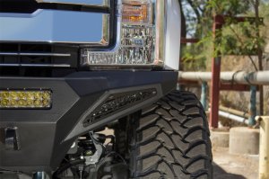 Ford F-350 Bumper - Front - Addictive Desert Designs - Stealth Fighter with Winch Mounts - Hammer Black - `17-`18 Ford F-350 Bumper - Front - Addictive Desert Designs - Stealth Fighter with Winch Mounts - Hammer Black - `17-`18